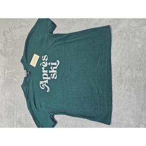 New universal Thread Men's Graphic T-Shirt Apres Ski Green Size LG